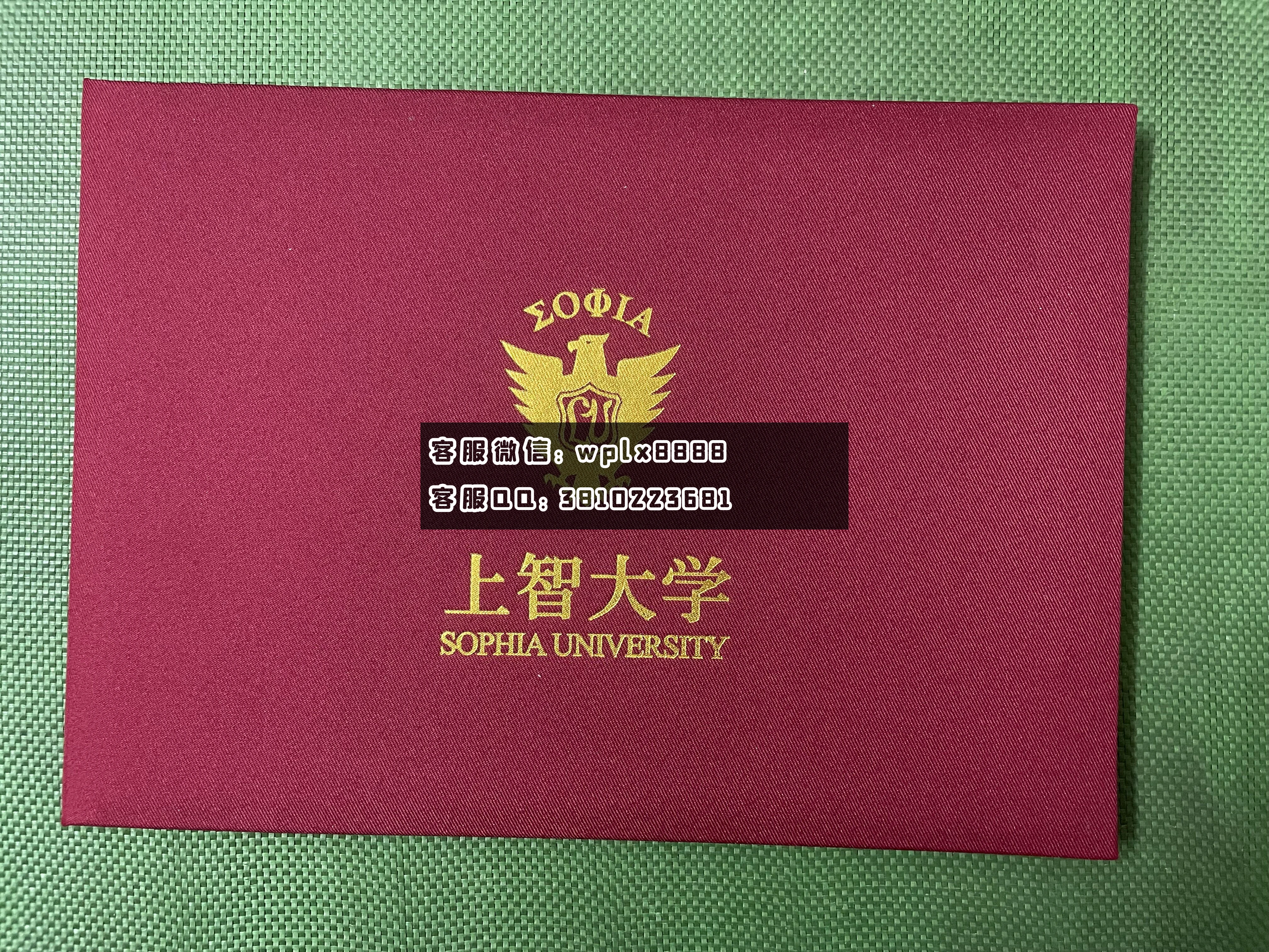 日本上智大学毕业证  壳子1