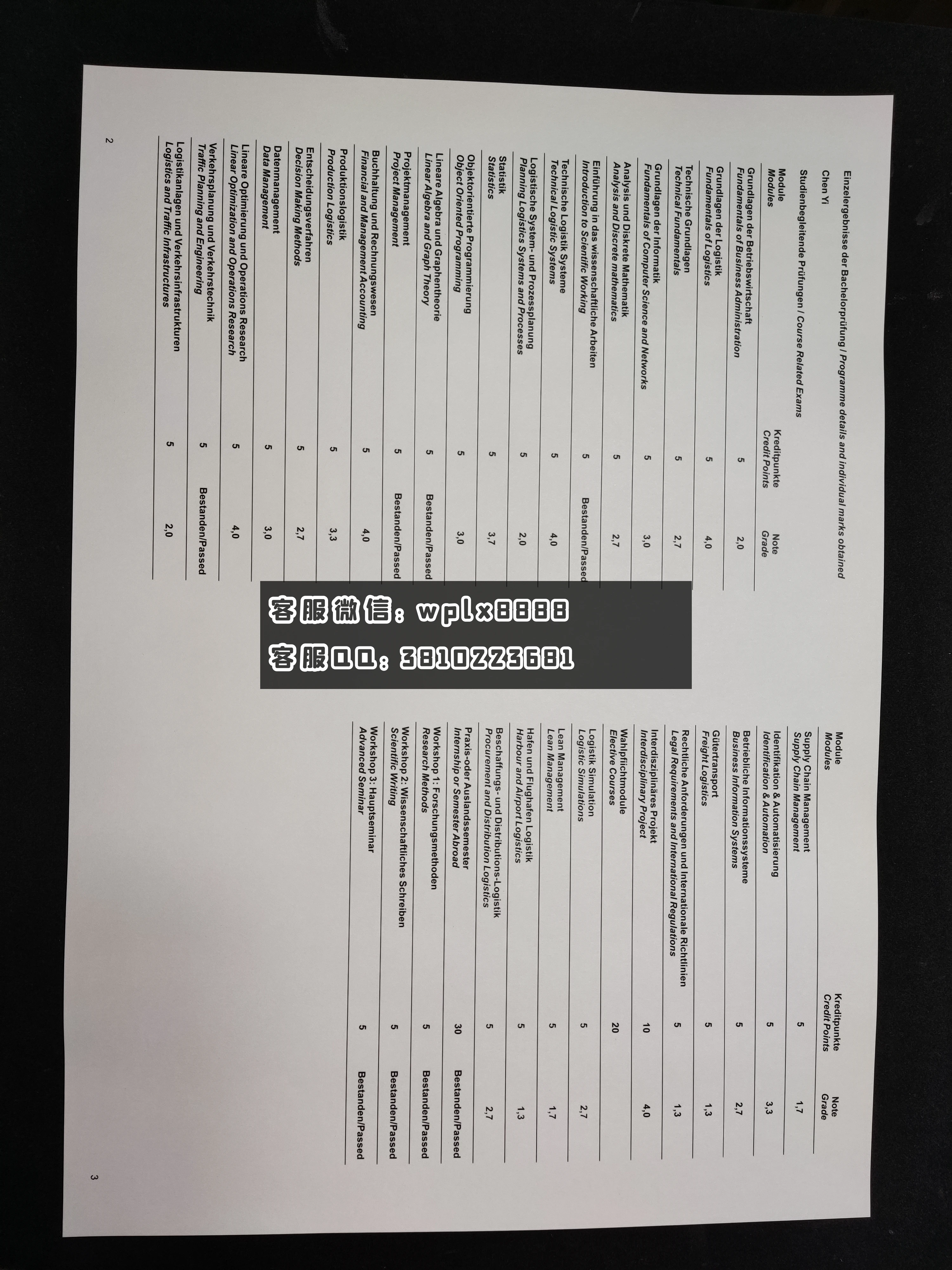 德国莱茵瓦尔应用技术大学毕业证书  成品1