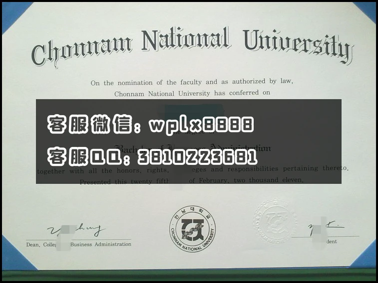 韩国全南大学文凭样本_副本 - 副本