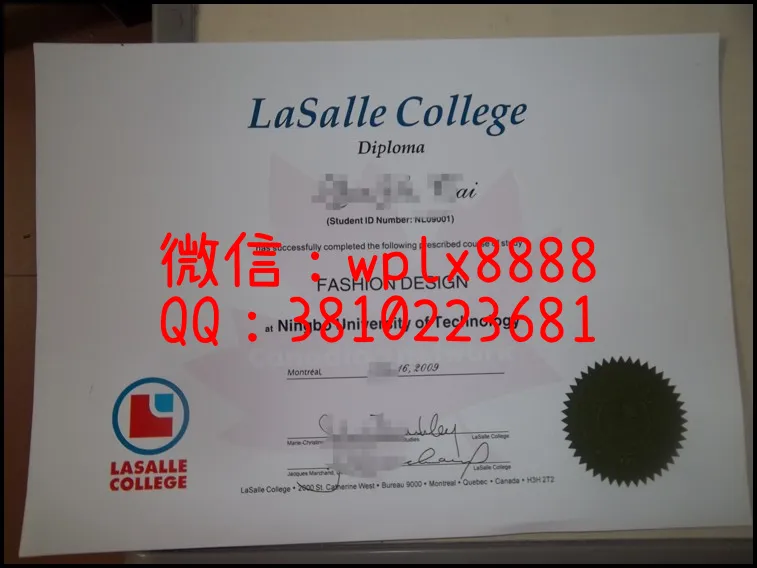 拉萨尔学院毕业证_副本