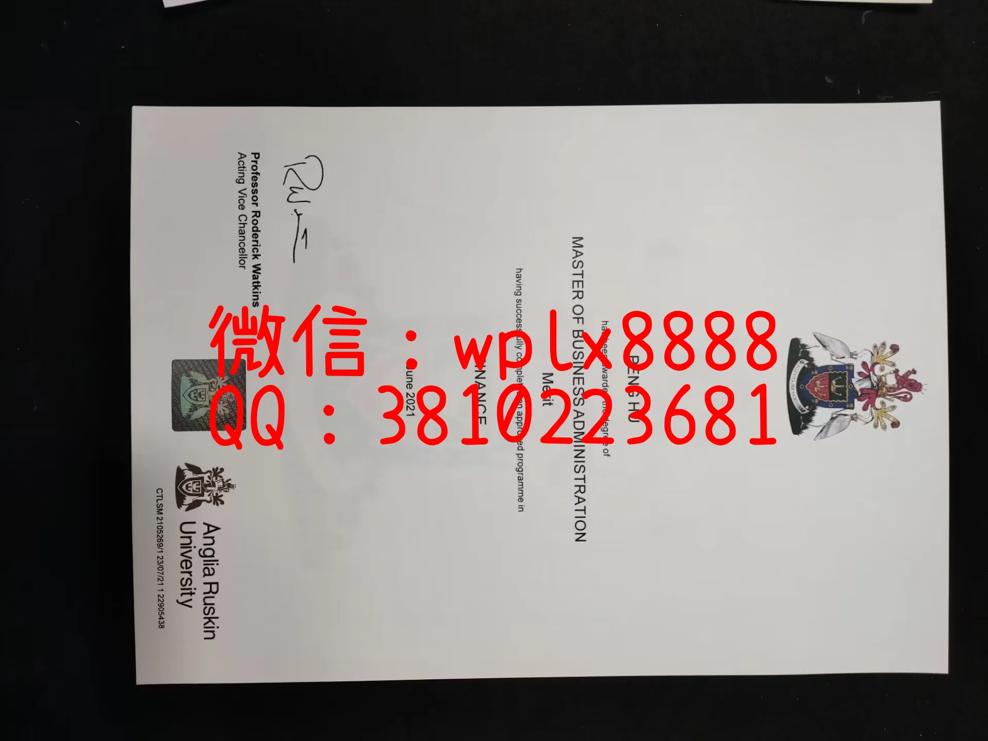 英国安格利亚鲁斯金大学毕业证-成品1-iWei-Xing-C(3)