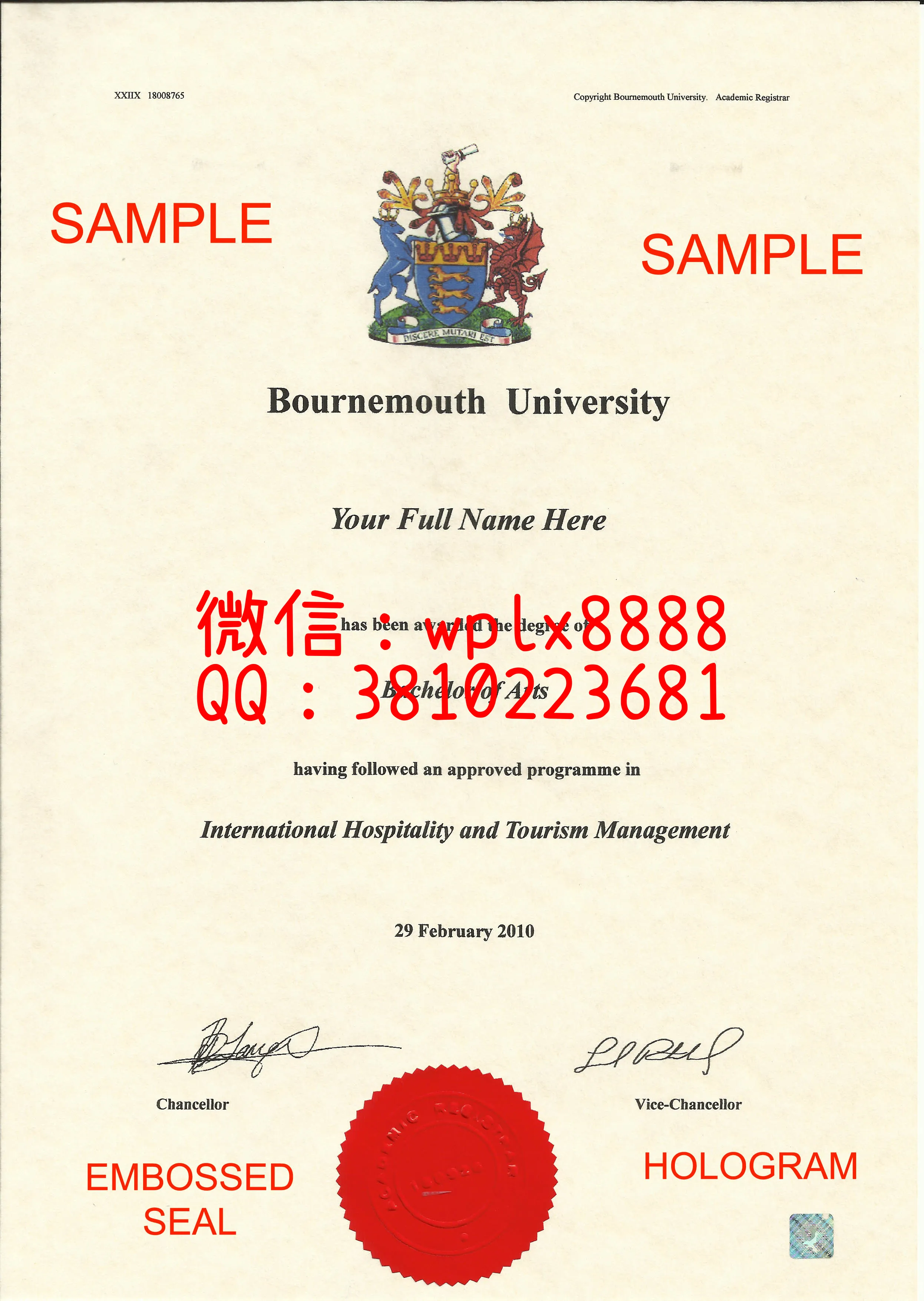 伯恩茅斯大学文凭