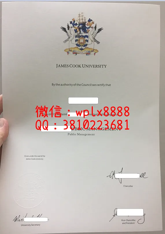 詹姆斯库克大学毕业证样本