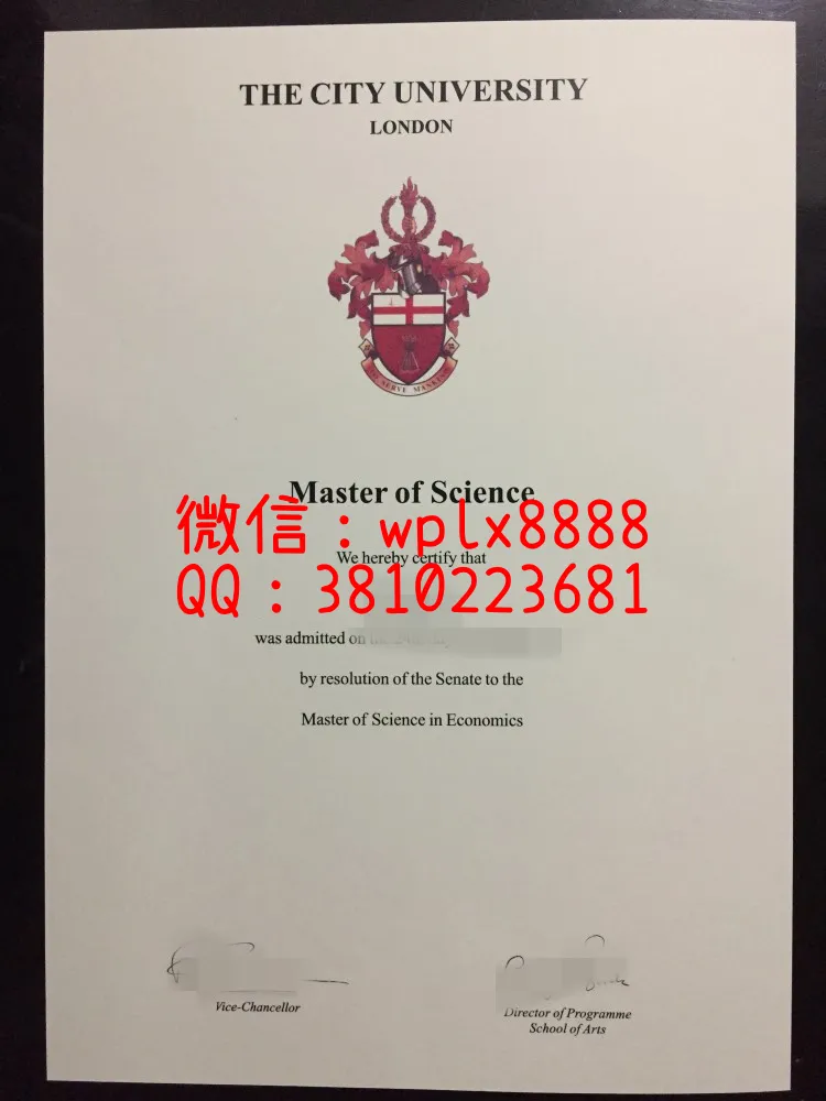 伦敦城市大学毕业证书实拍