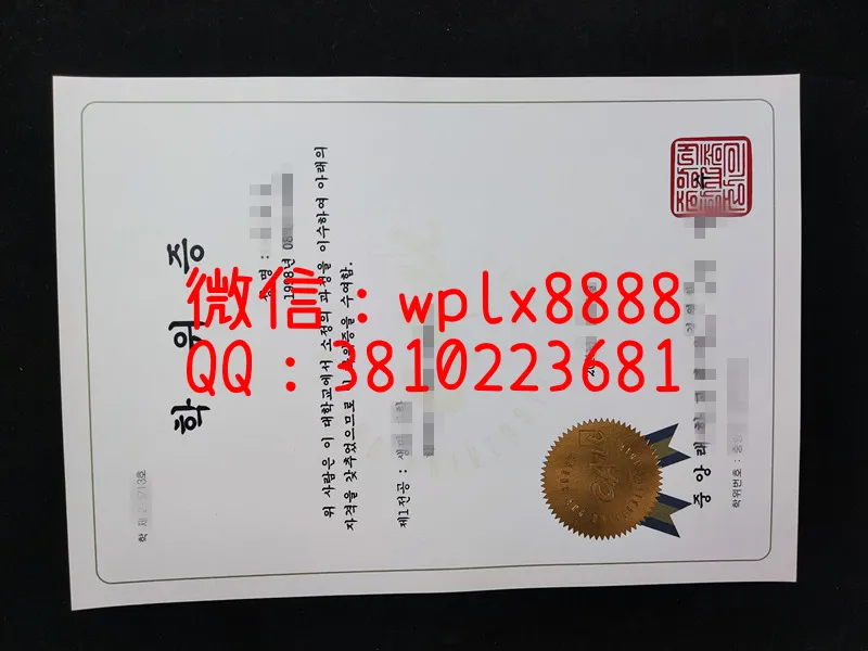 韩国中央大学毕业证