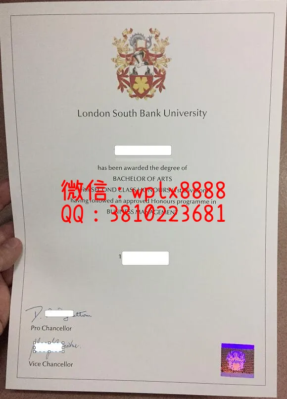 伦敦南安大学毕业证