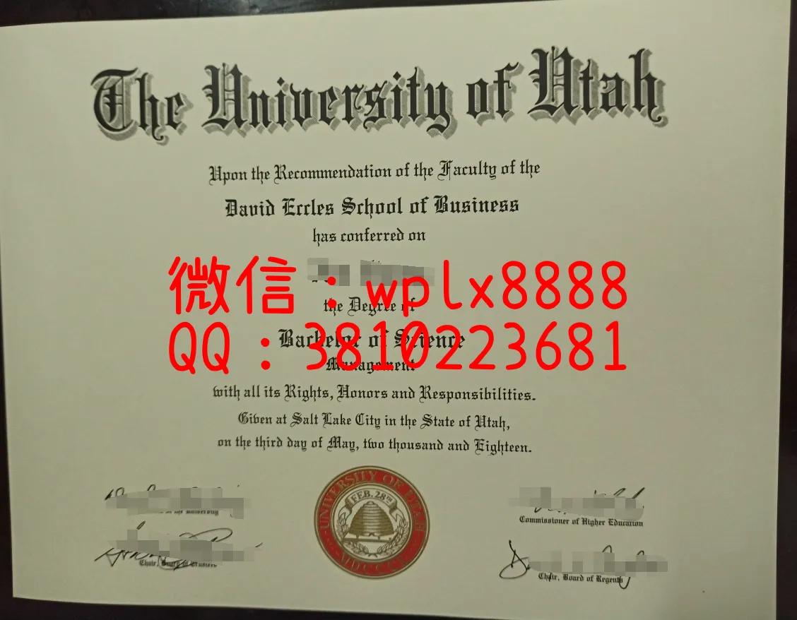 犹他大学毕业证