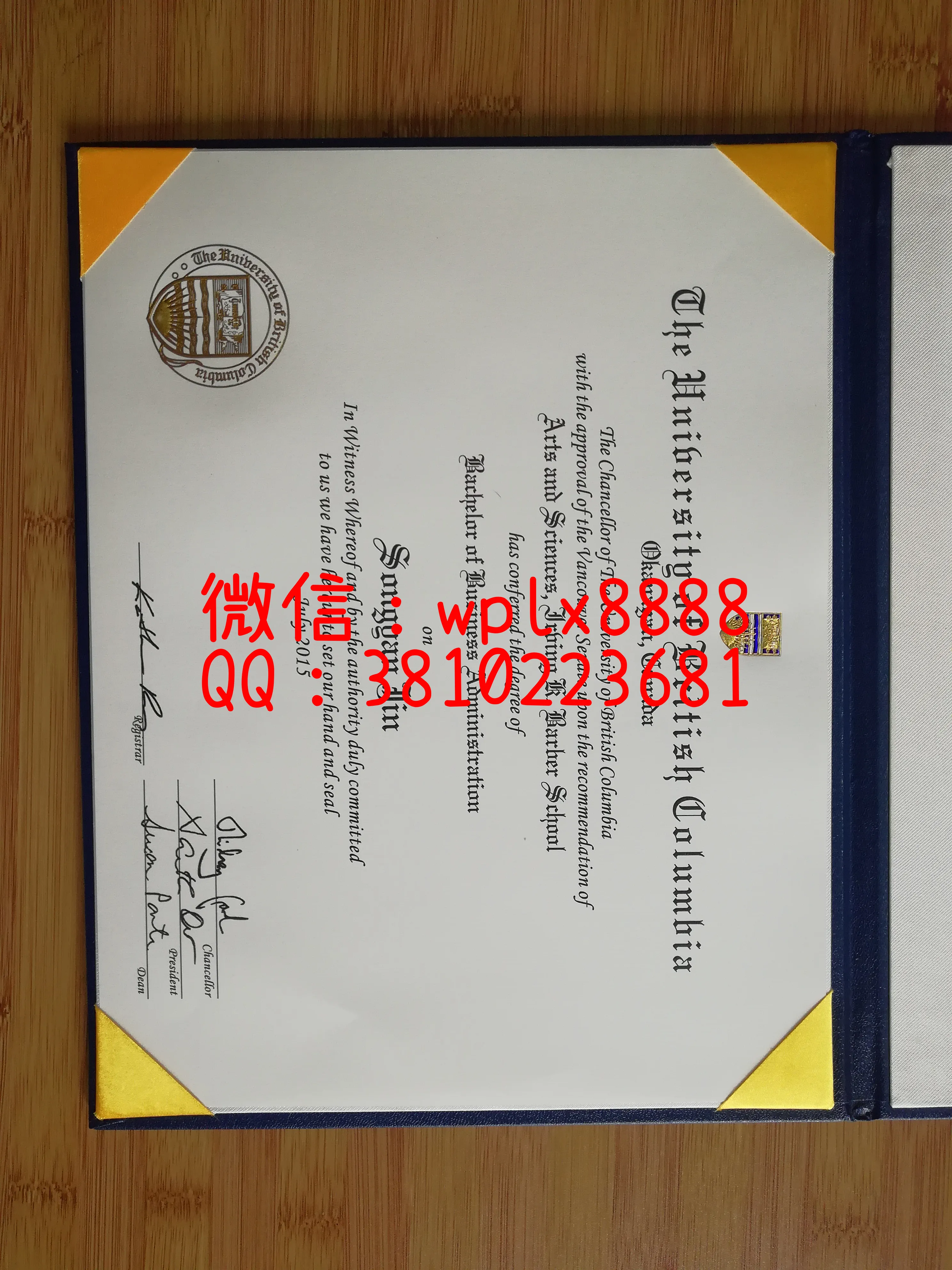 哥伦比亚大学-毕业证样本