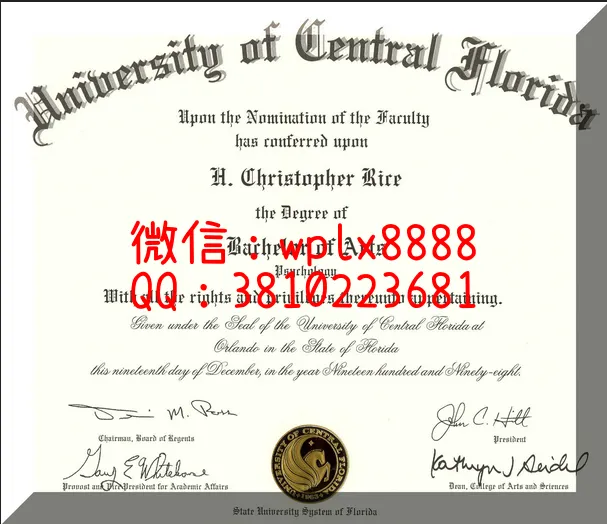 中佛罗里达大学毕业证