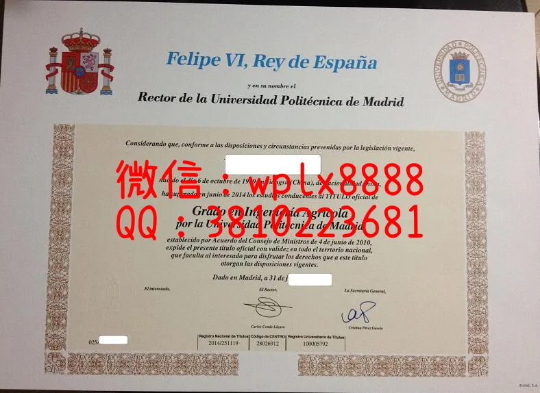 西班牙马德里理工大学毕业证