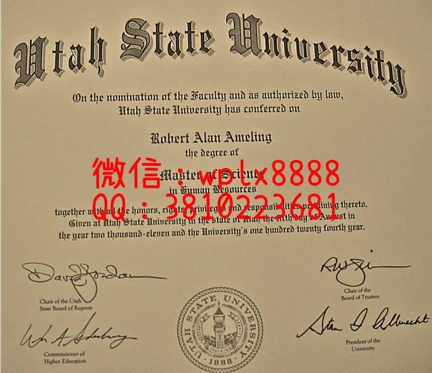 犹他州立大学毕业证