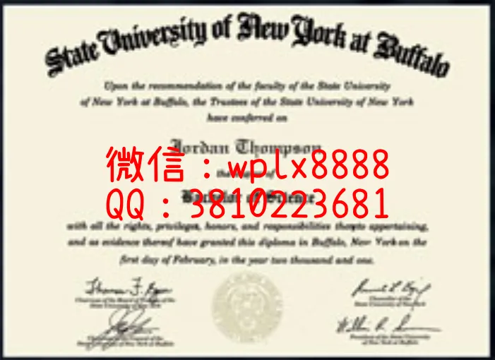 纽约州立大学布法罗分校毕业证
