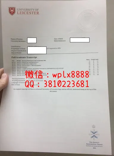 莱斯特大学成绩单