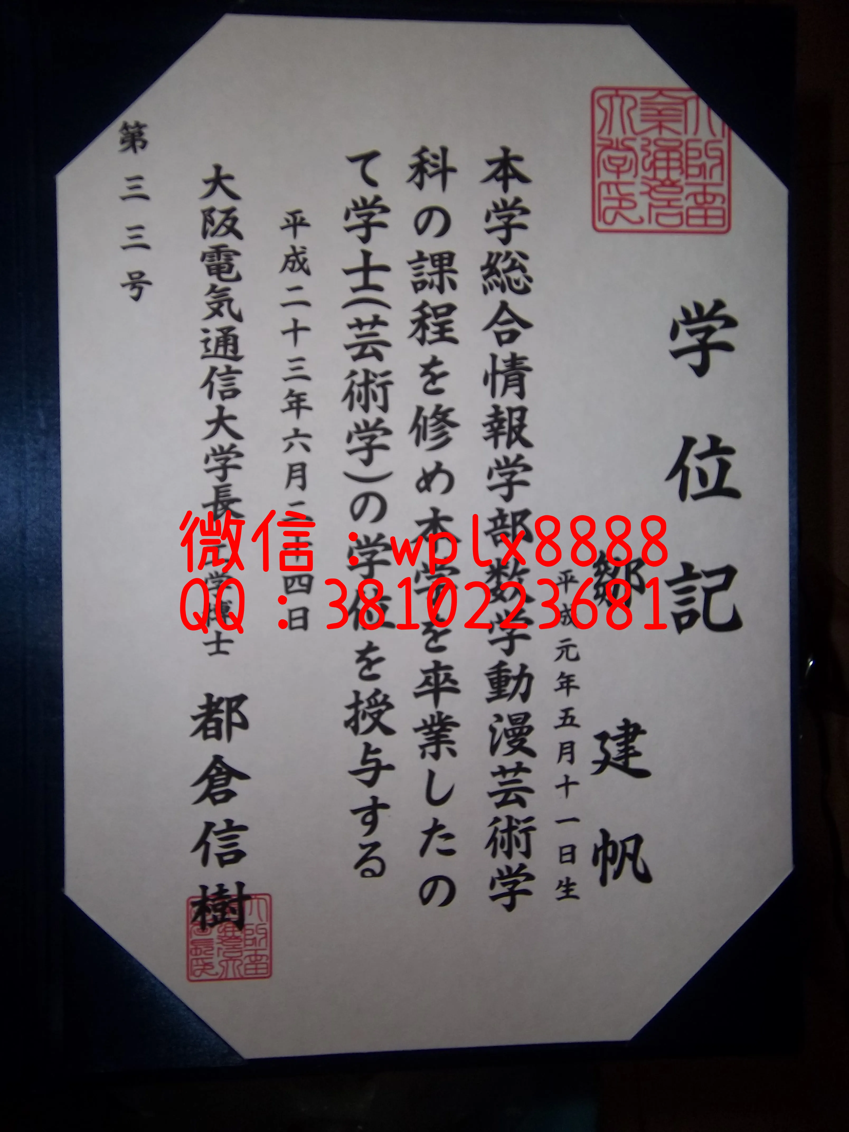 大阪电气大学毕业证
