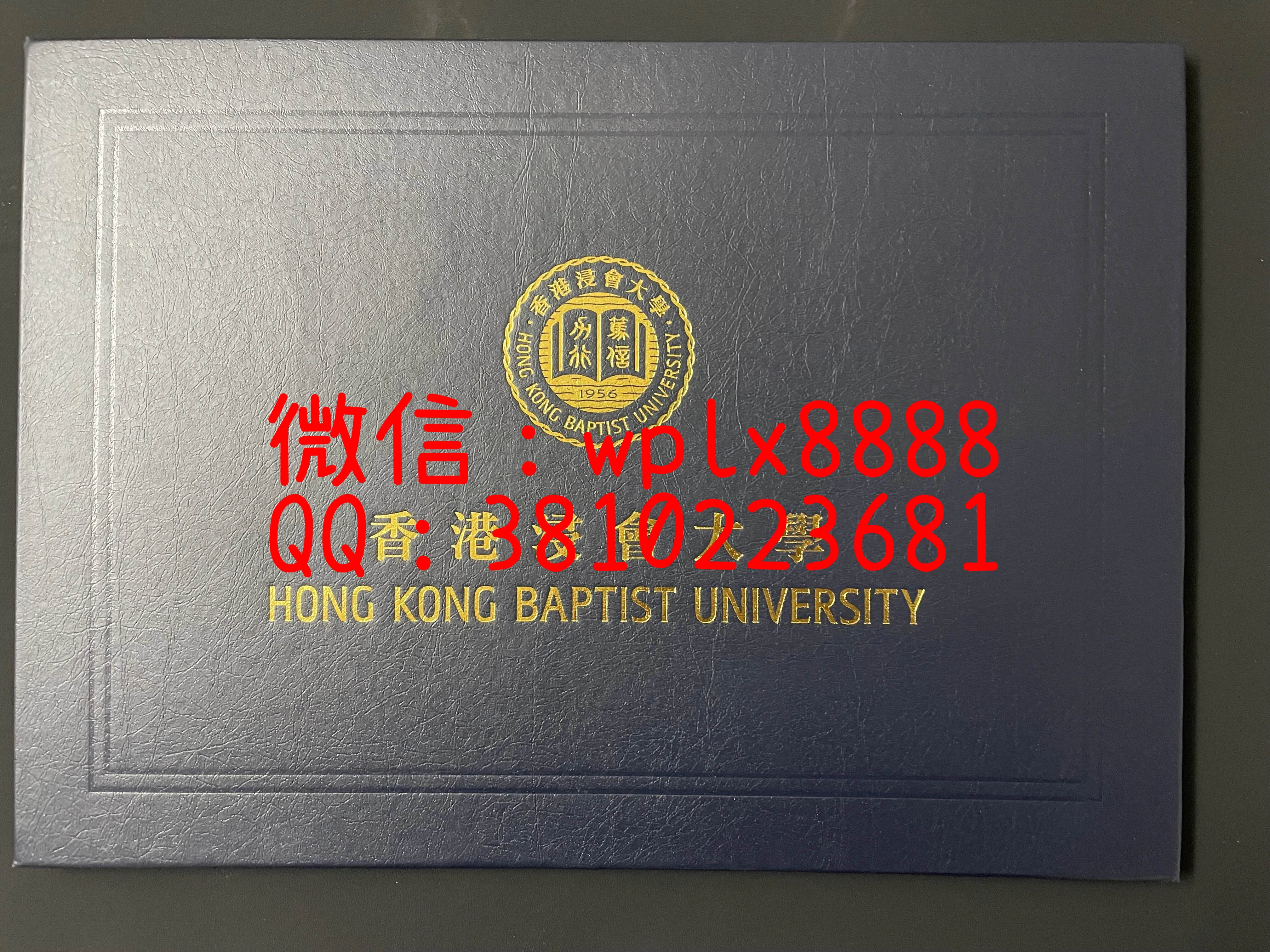 香港浸会大学毕业证-壳子-成品