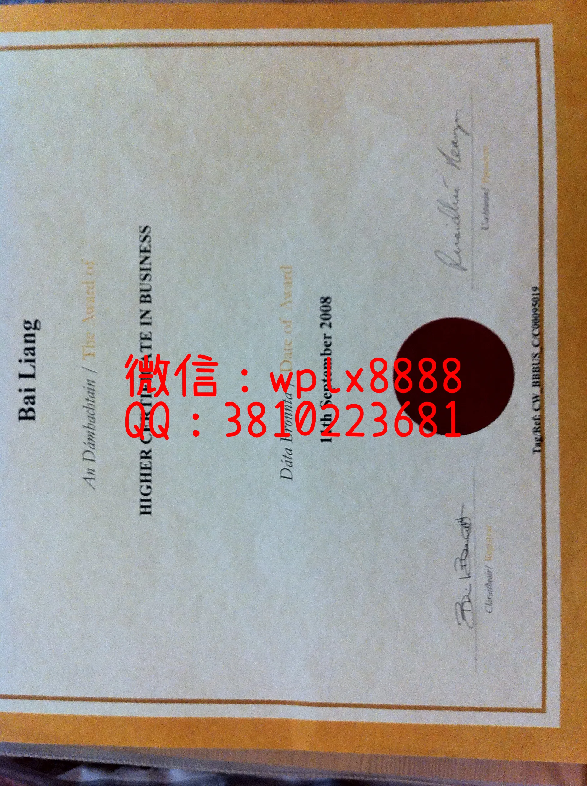 爱尔兰卡罗理工学院签名