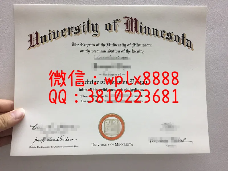 明尼苏达大学双城分校毕业证实拍