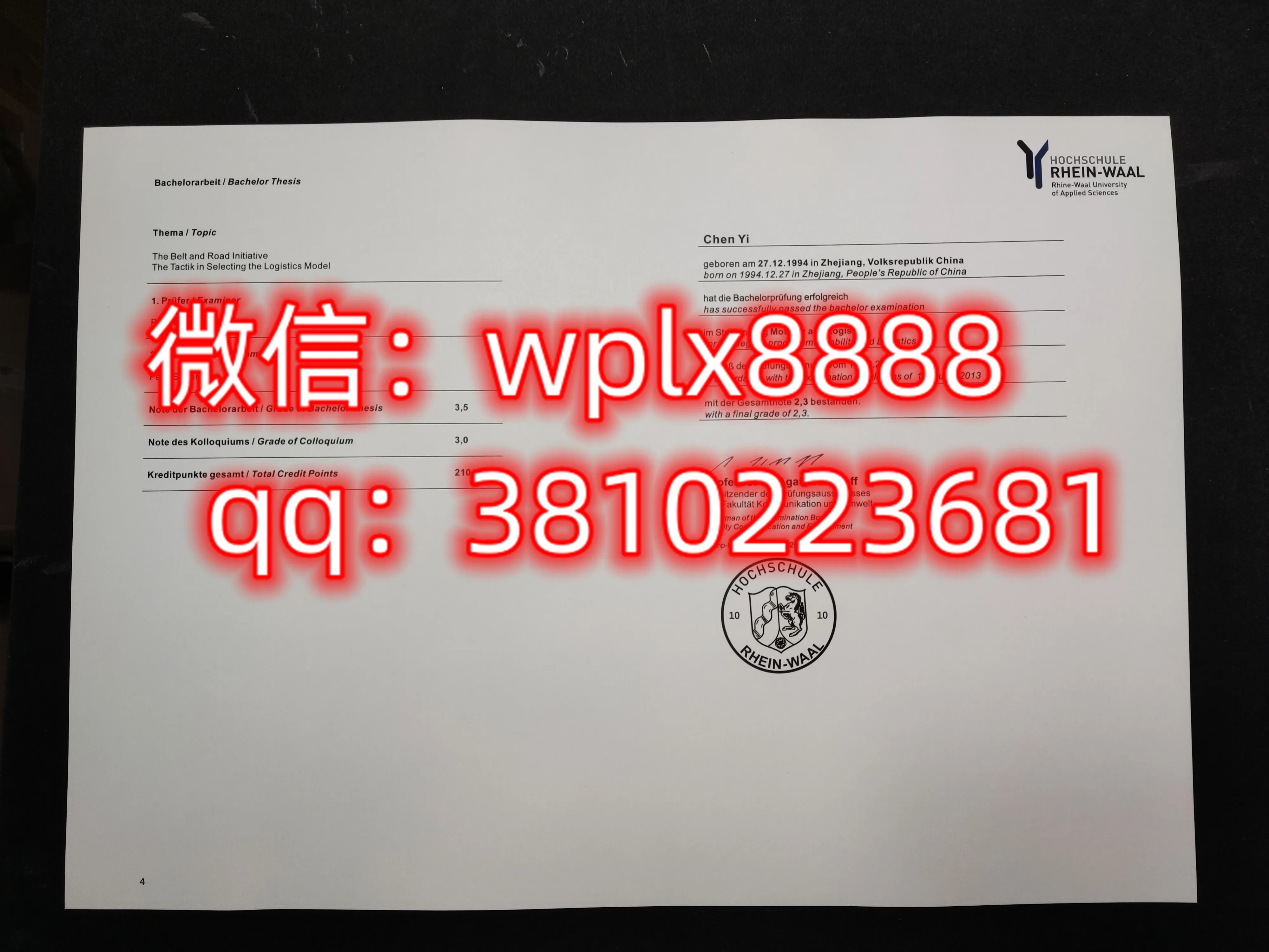 德国莱茵瓦尔应用技术大学